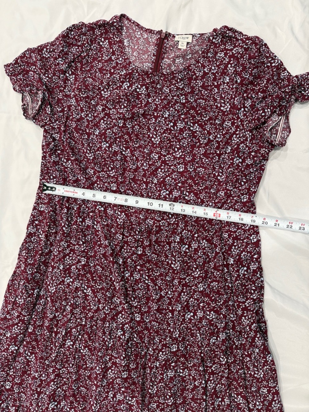 J Crew Factory Burgundy Midi Dress with Tiers—XL - Picture 14 of 14